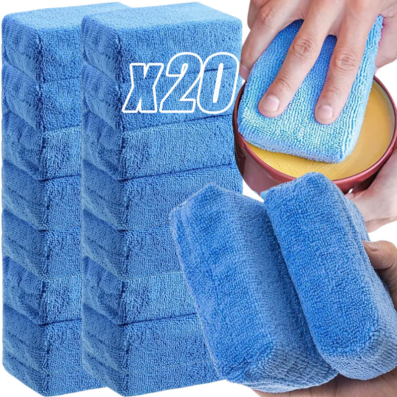 Interior Detailing Kit - 1/20pcs Car Wax Applicator Pads Microfibre