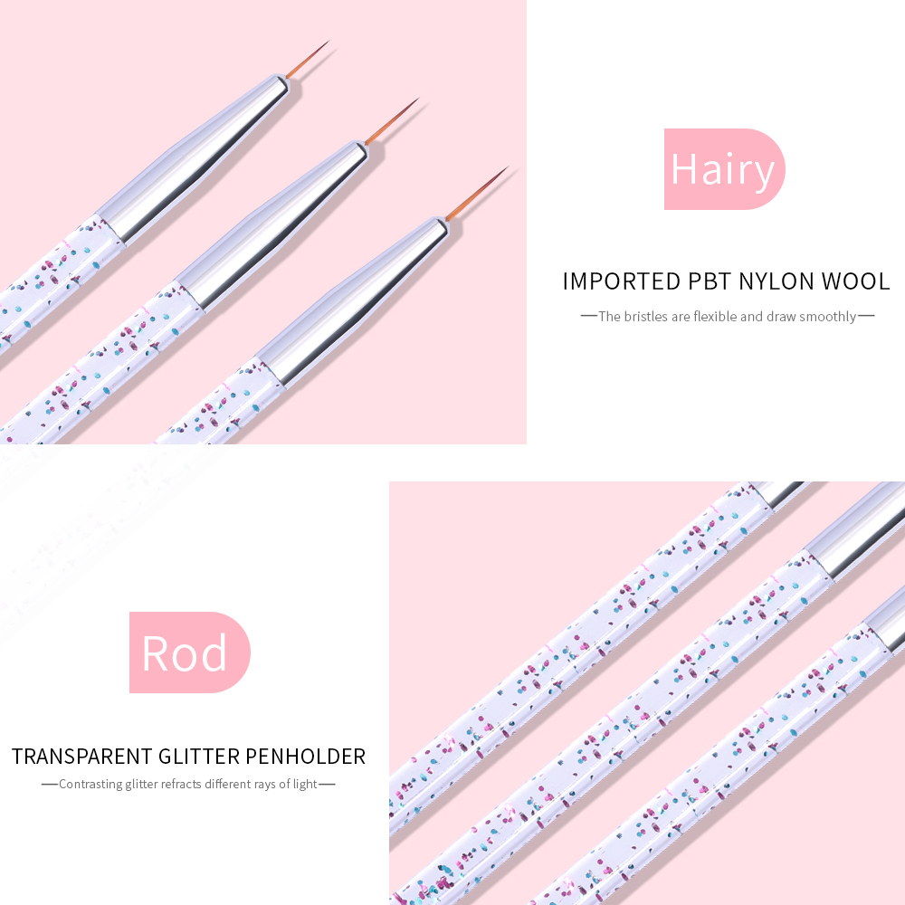 LINMANDA 3Pcs Nail Art Pen Set - огляд і ціна Detailing Brush Set